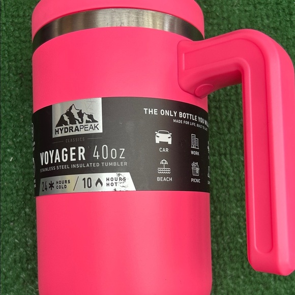 Simple Modern Pink Voyager Tumbler with Handle - Picture 3 of 5